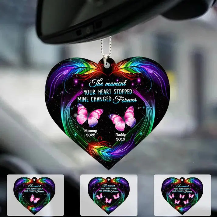 Family - The Moment Your Heart Stopped Mine Changed Forever - Personalized Ornament ornament The Next Custom Gift
