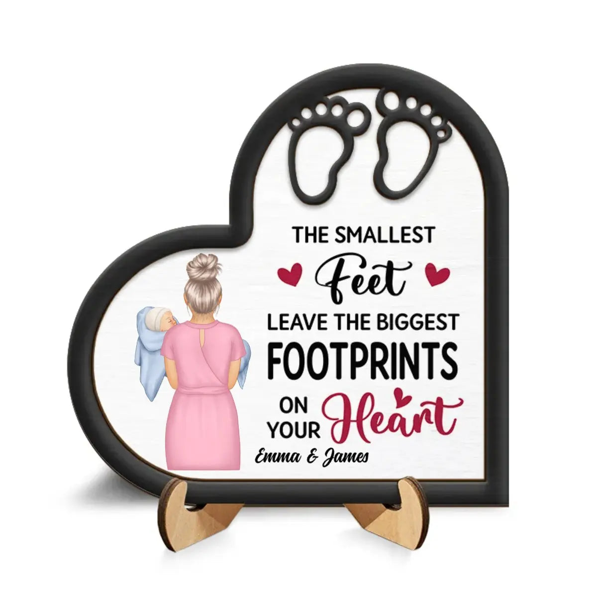 Family - The Smallest Feet - Personalized Acrylic Plaque (TL)  The Next Custom Gift