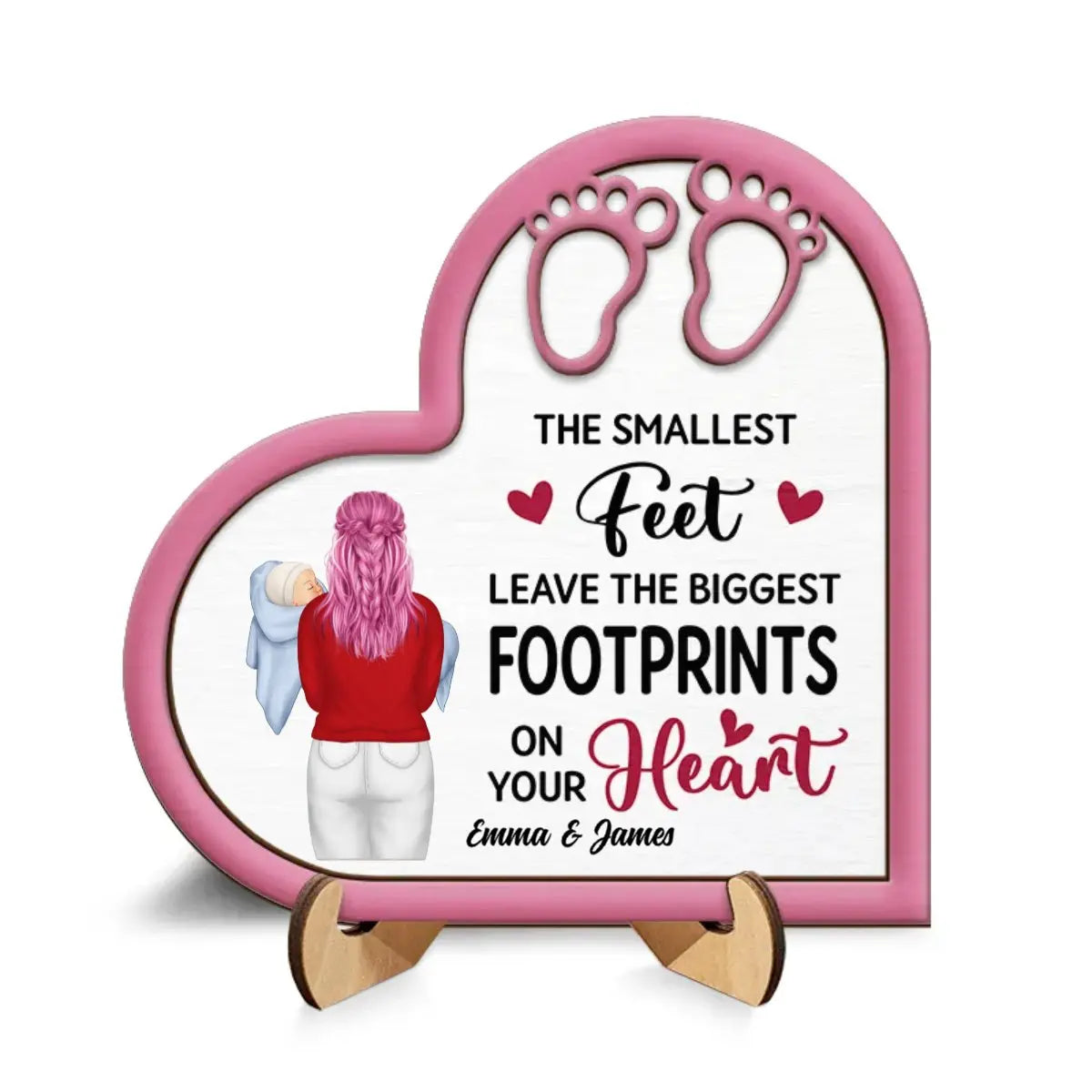 Family - The Smallest Feet - Personalized Acrylic Plaque (TL)  The Next Custom Gift