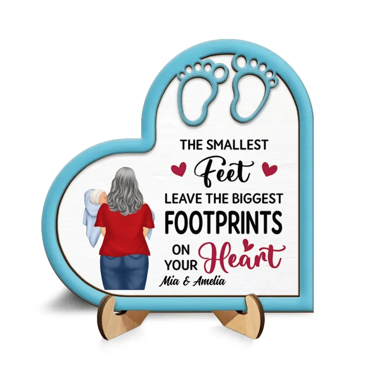 Family - The Smallest Feet - Personalized Acrylic Plaque (TL)  The Next Custom Gift