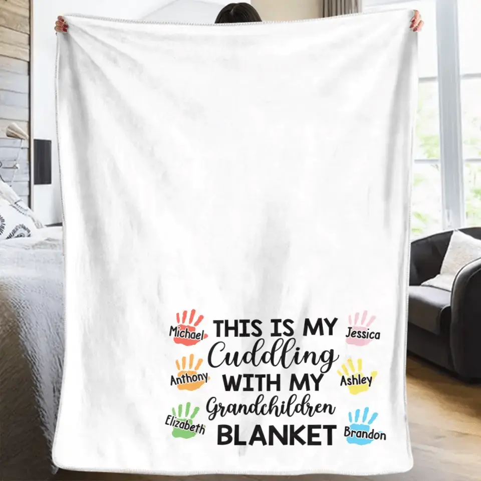 Family - Think Of This Blanket As A Hug - Personalized Blanket (BU) Blanket The Next Custom Gift