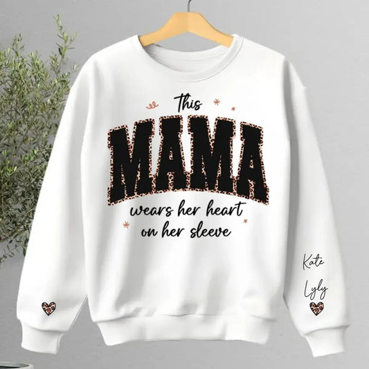 Family - This Grammy Wears Her Heart On Her Sleeve - Personalized Sweatshirt - The Next Custom Gift  