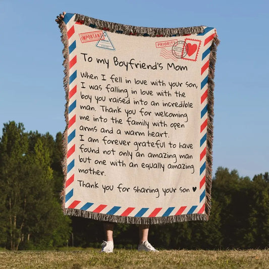 Family - To My Boyfriend's Mom - Personalized Blanket (LH) Blanket The Next Custom Gift