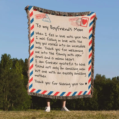 Family - To My Boyfriend's Mom - Personalized Blanket (LH)