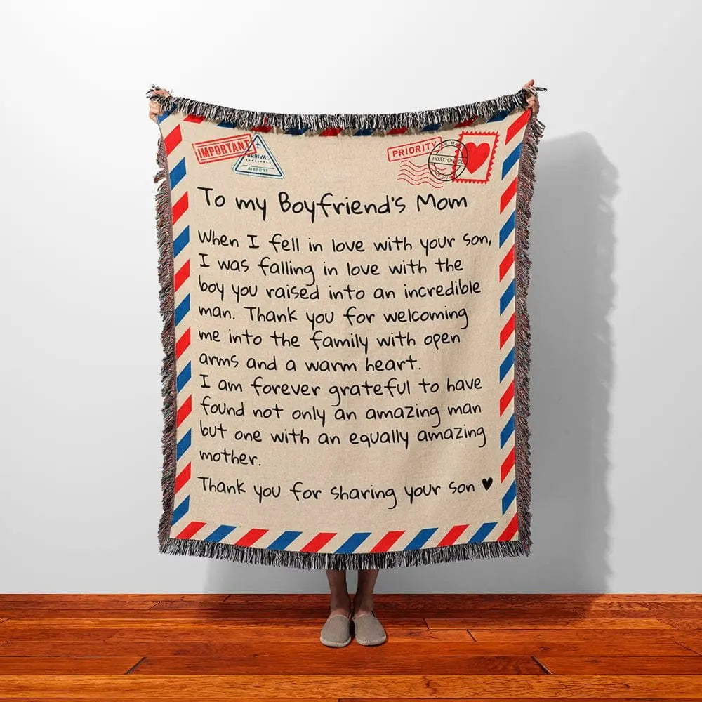 Family - To My Boyfriend's Mom - Personalized Blanket (LH) Blanket The Next Custom Gift