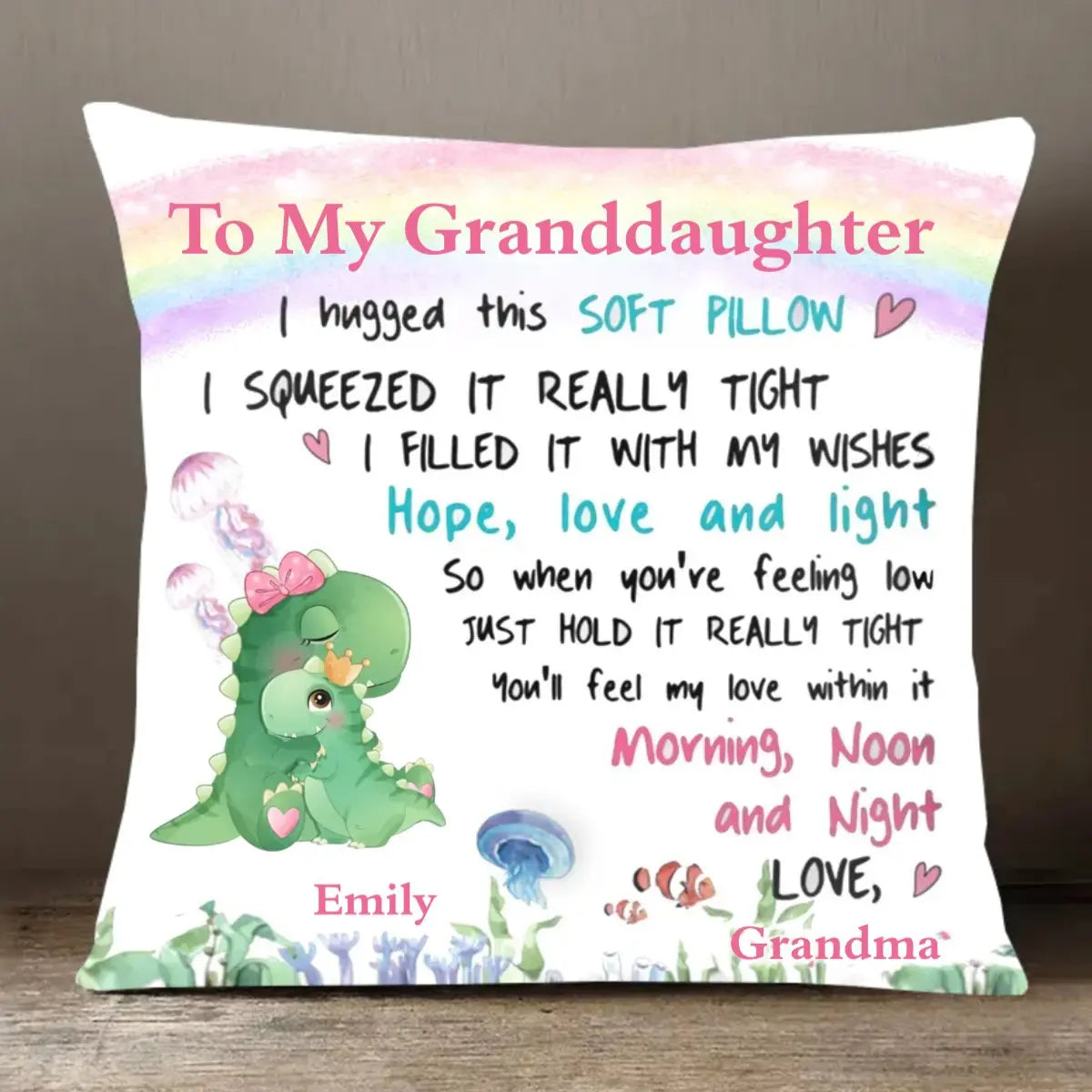 Family - To My Granddaughter Son Grandson Sea Animals - Personalized Pillow Pillow The Next Custom Gift