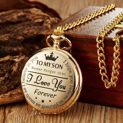 Family - To My Son Quartz Pocket Chain Watch(NV) Tumbler The Next Custom Gift