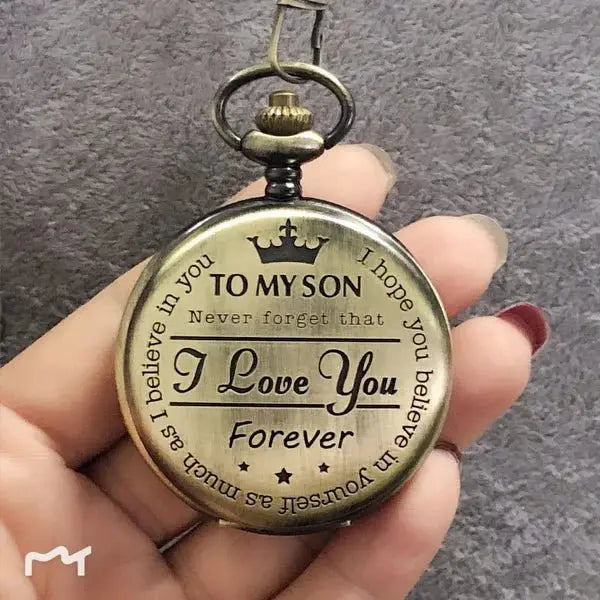 Family - To My Son Quartz Pocket Chain Watch(NV) Tumbler The Next Custom Gift