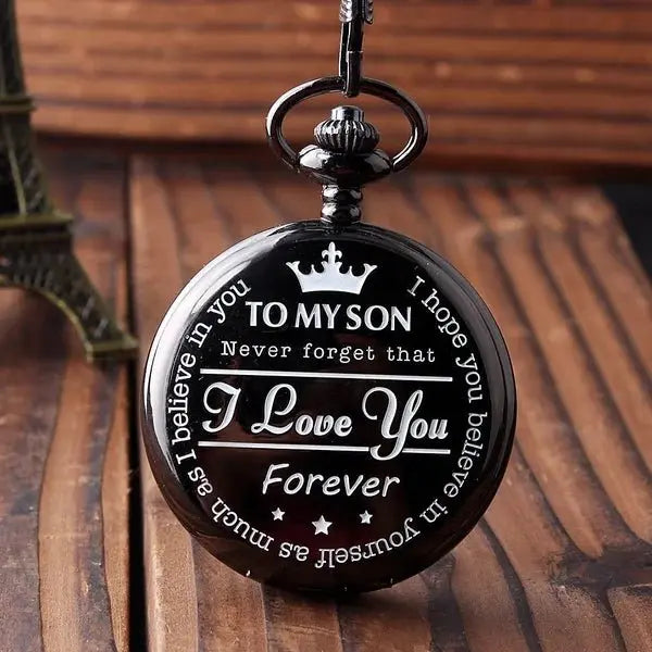 Family - To My Son Quartz Pocket Chain Watch(NV) Tumbler The Next Custom Gift