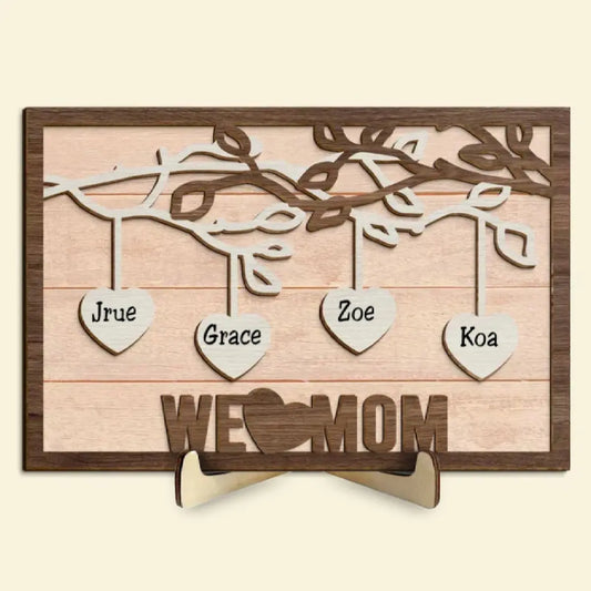 Family - We Love You Mom - Personalized Wooden Plaque - The Next Custom Gift  Wooden Plaque