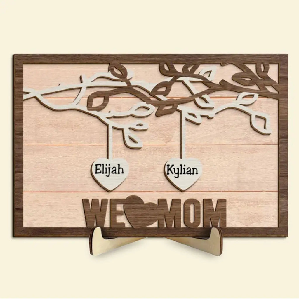 Family - We Love You Mom - Personalized Wooden Plaque - The Next Custom Gift  Wooden Plaque
