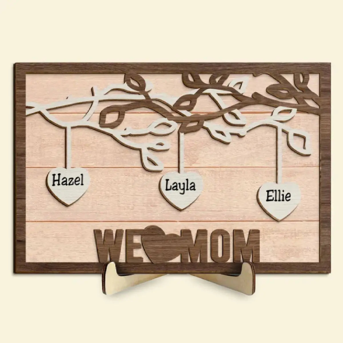 Family - We Love You Mom - Personalized Wooden Plaque - The Next Custom Gift  Wooden Plaque