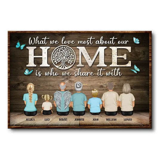 Family - What We Love Most About Our Home - Personalized Poster Poster The Next Custom Gift