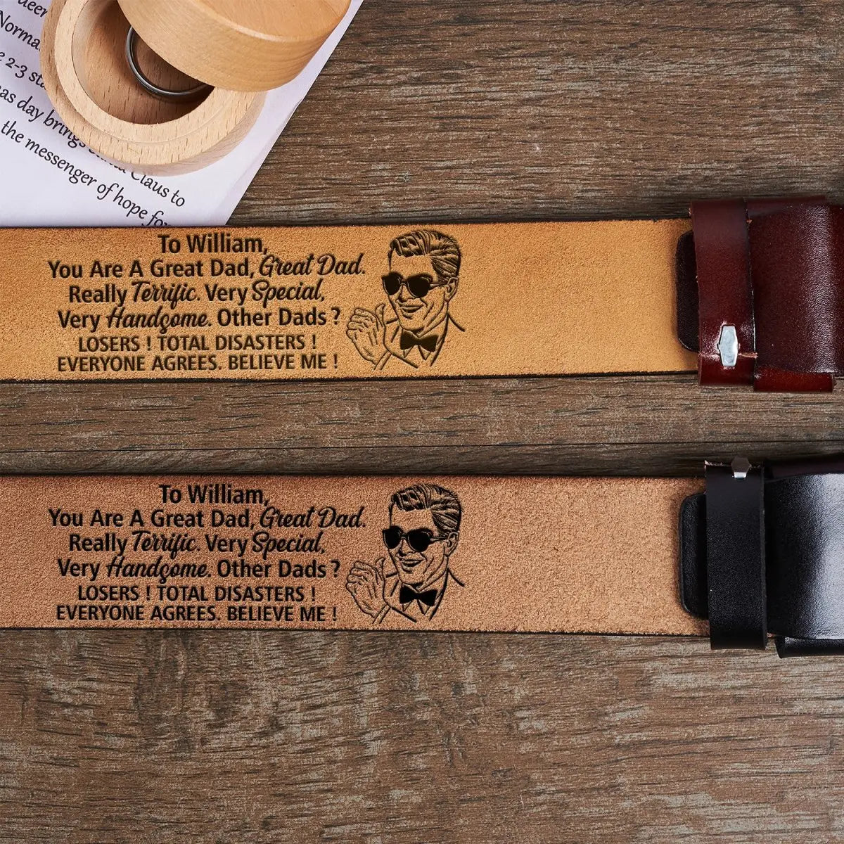 Family - You Are A Great Dad - Personalized Engraved Leather Belt (LH) Leather Belt The Next Custom Gift