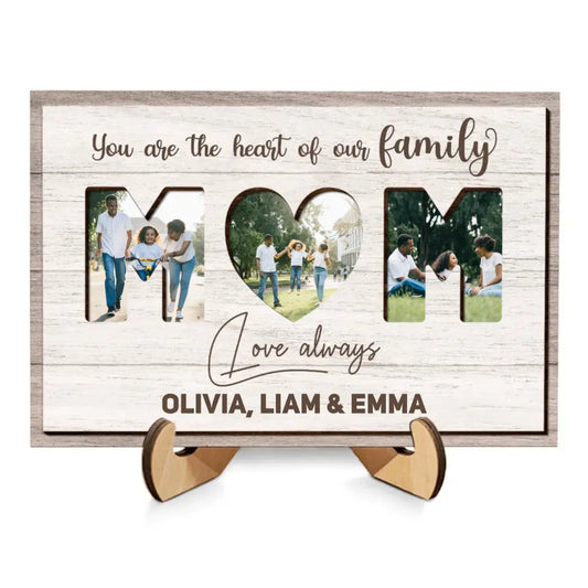 Family - You Are The Heart Of Our Family - Personalized Wooden Plaque (TL) Acrylic Plaque The Next Custom Gift