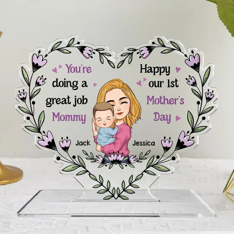 Family - You're Doing A Great Job Mommy - Personalized Acrylic Plaque Plaque The Next Custom Gift