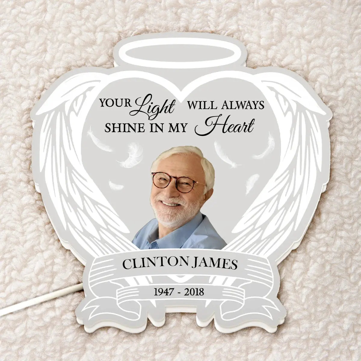 Family - Your Light Will Always Shine In My Heart - Personalized Photo Light Box (HJ) - The Next Custom Gift  Frame Light Box