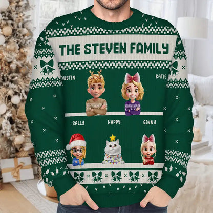 Family Is The Greatest Gift - Personalized Unisex Ugly Sweater