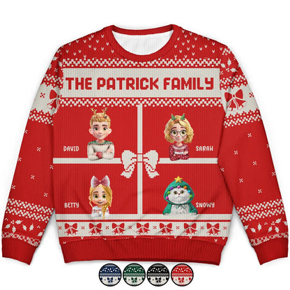 Family Is The Greatest Gift - Personalized Unisex Ugly Sweater