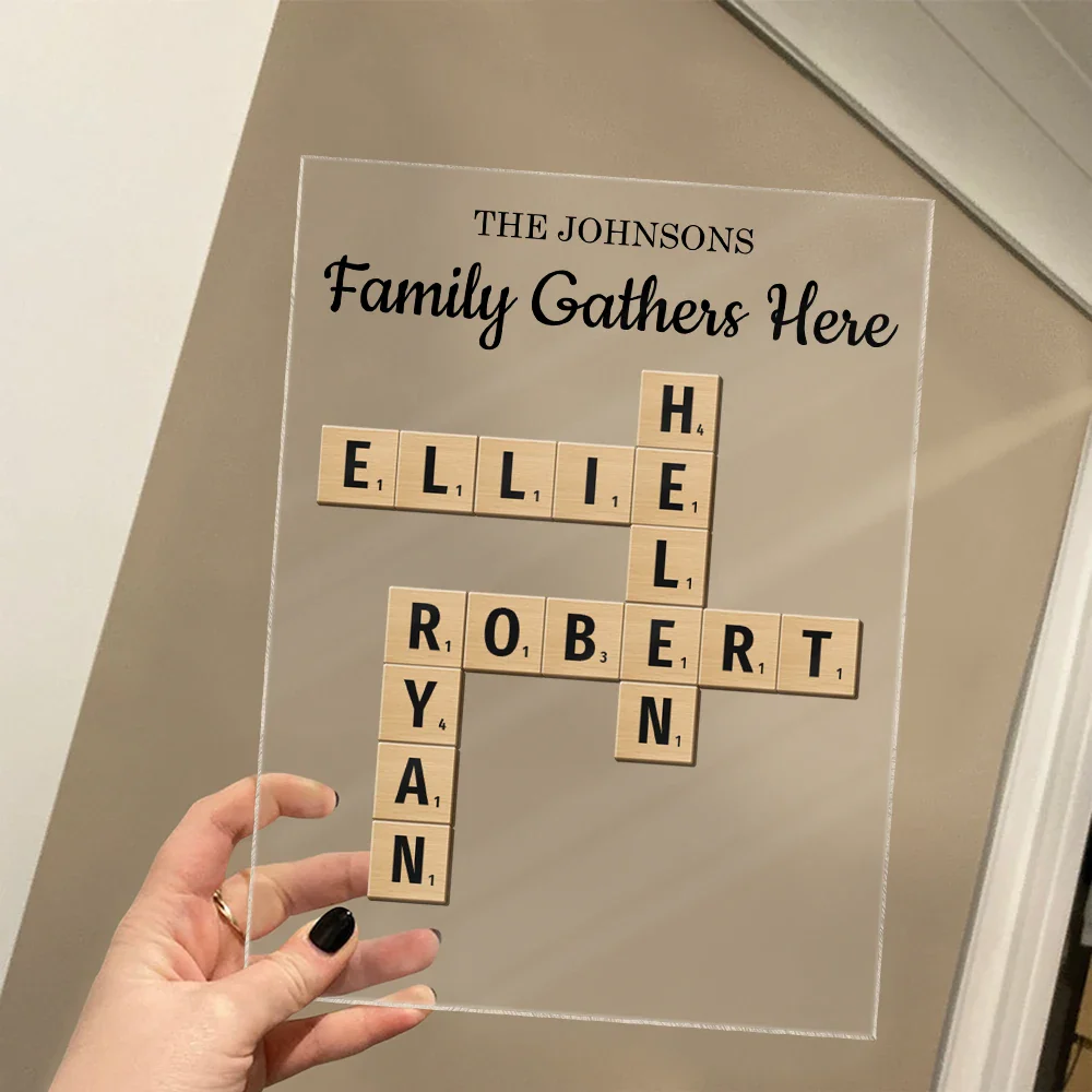 Family Love Keepsake - Personalized Vertical Rectangle Acrylic Plaque