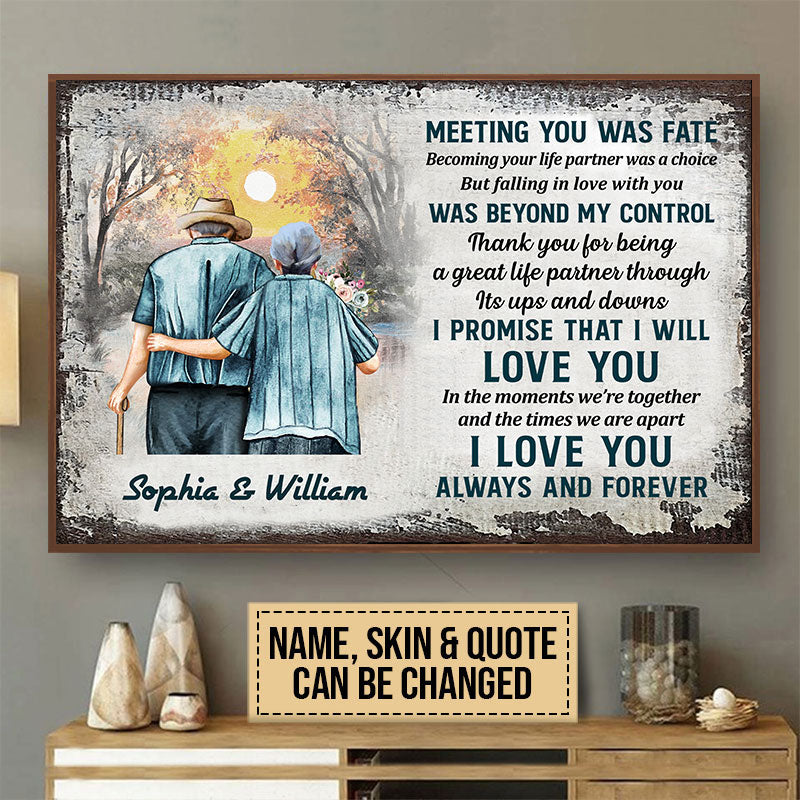 Personalized Family Old Couple Customized Poster