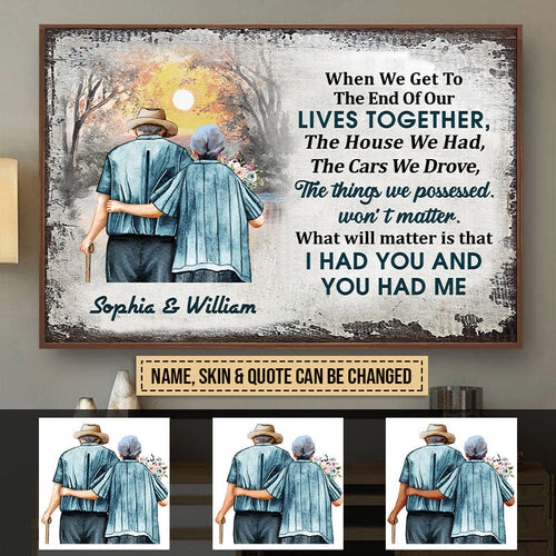 Personalized Family Old Couple Customized Poster
