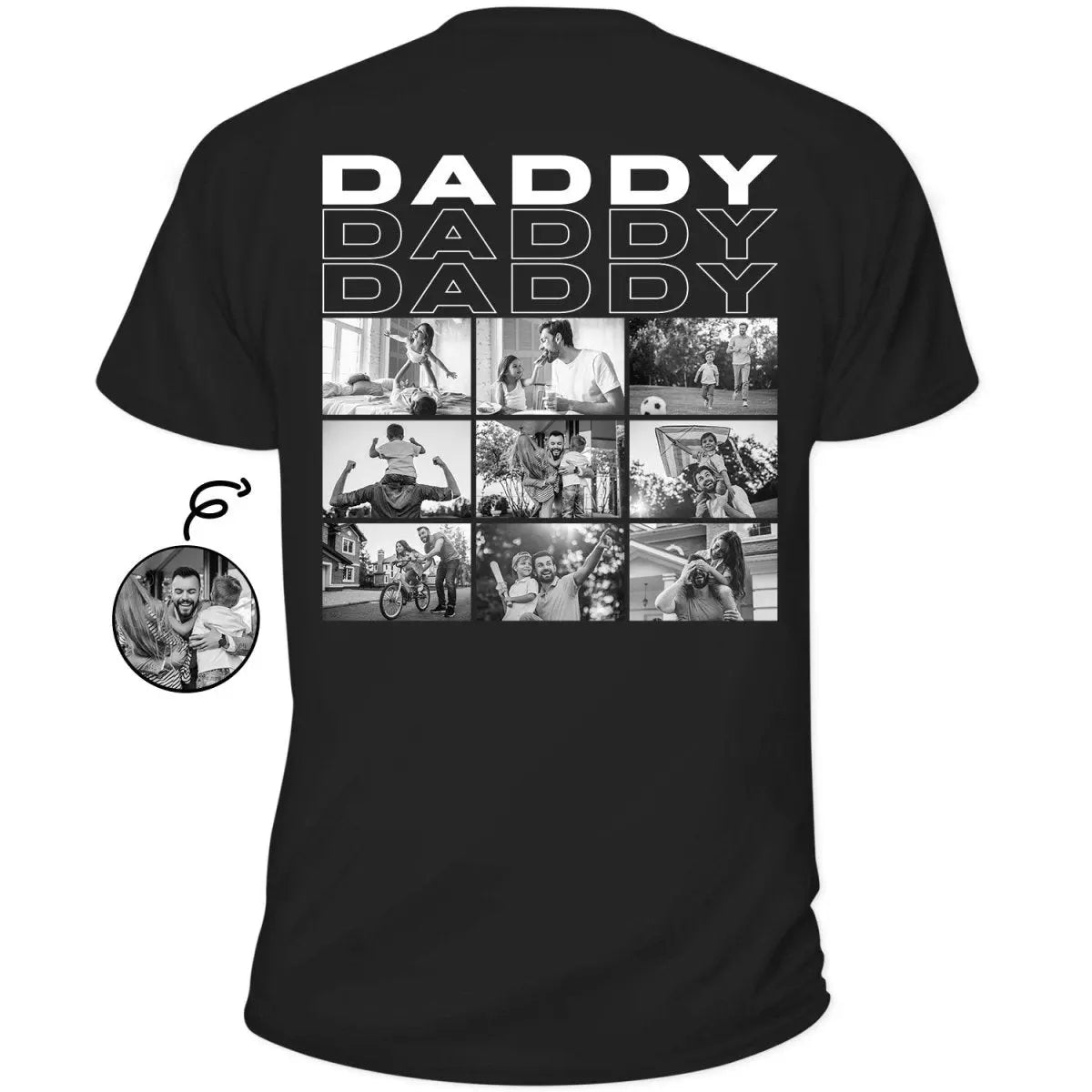 Father - Custom Photo B&W - Personalized Unisex T-Shirt, Hoodie, Sweatshirt (HJ) Shirts & Tops The Next Custom Gift