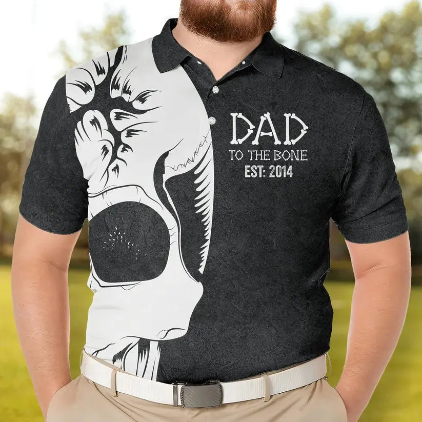 Father - Dad To The Bone - Personalized  Polo Shirt Polo Shirt The Next Custom Gift