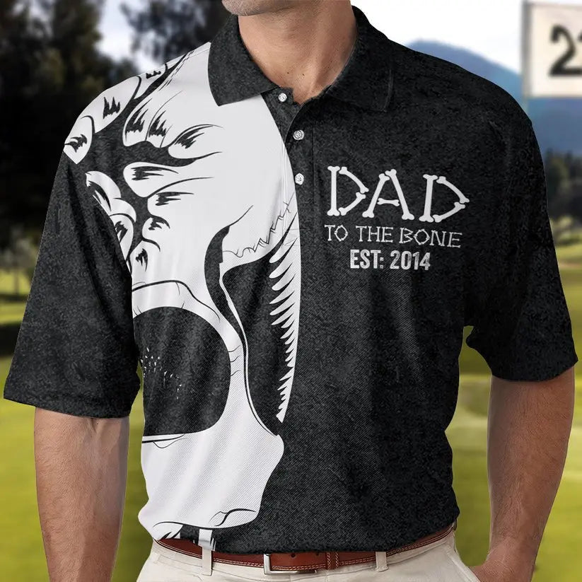 Father - Dad To The Bone - Personalized  Polo Shirt Polo Shirt The Next Custom Gift