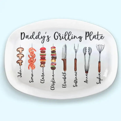 Father - Daddy Grilling Master - Personalized Plate Jewelry Dish The Next Custom Gift