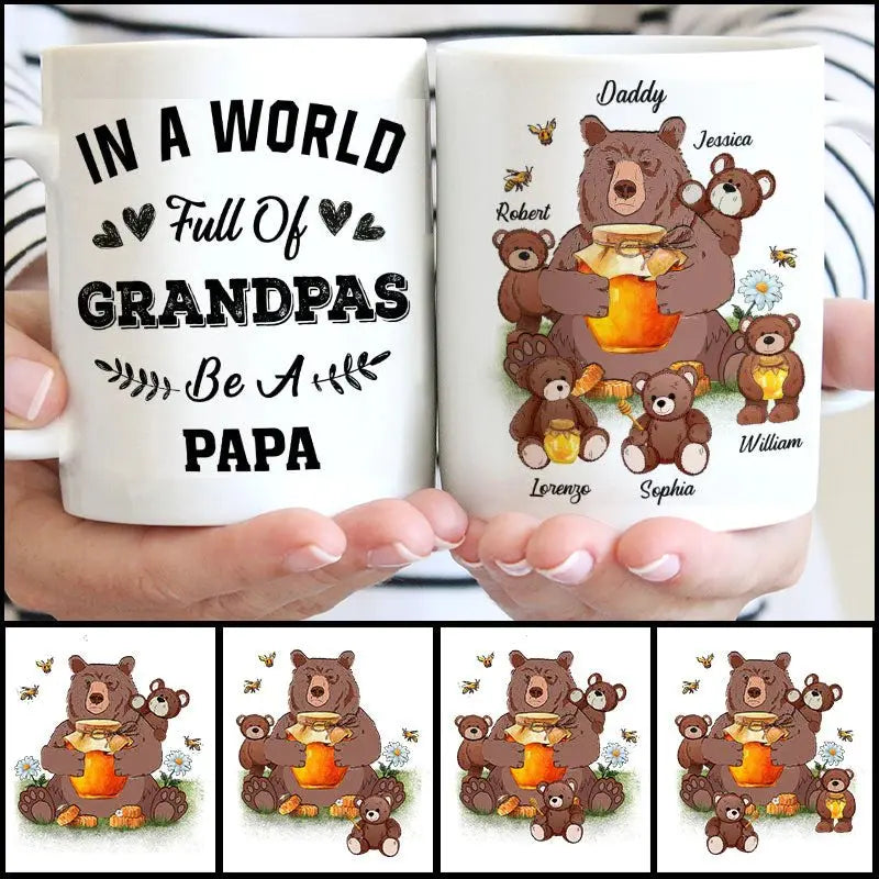 Father - In A World Full Of Grandpas - Personalized Mug Mugs The Next Custom Gift