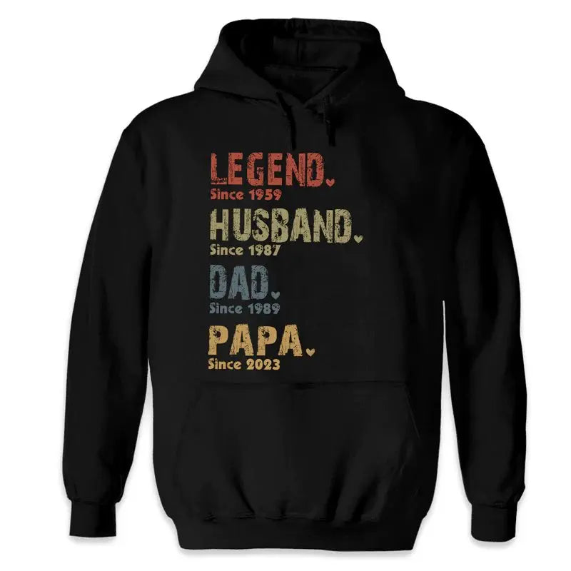 Father - Legend, Husband, Dad And Papa Since - Personalized Shirt (VT) Shirts & Tops The Next Custom Gift