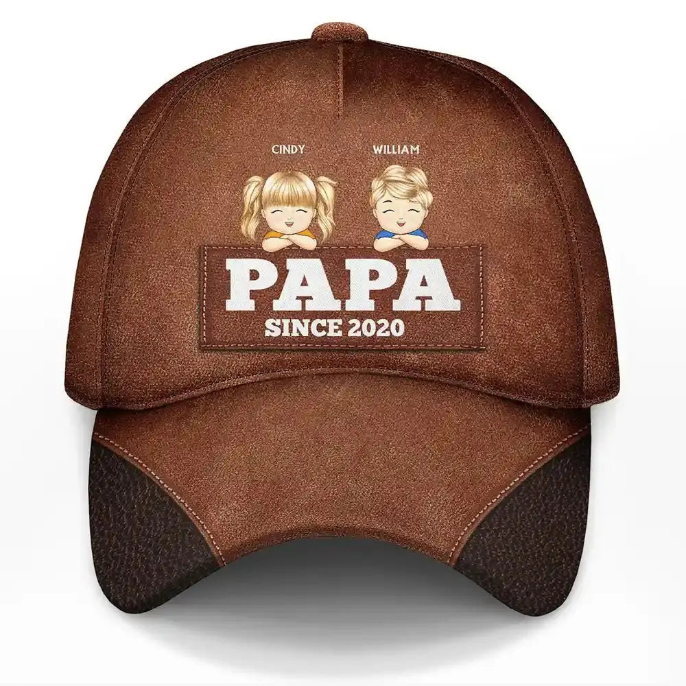 Father - Papa Since - Personalized Classic Cap (LH) Hat The Next Custom Gift