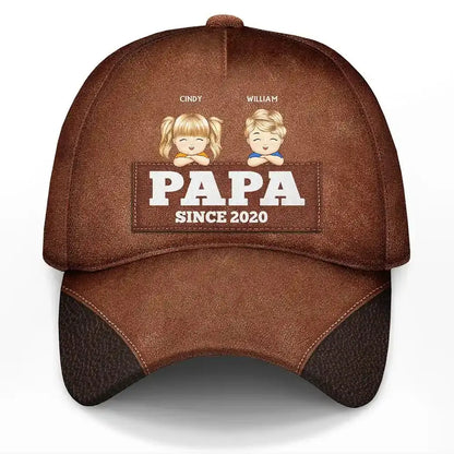 Father - Papa Since - Personalized Classic Cap (LH) Hat The Next Custom Gift