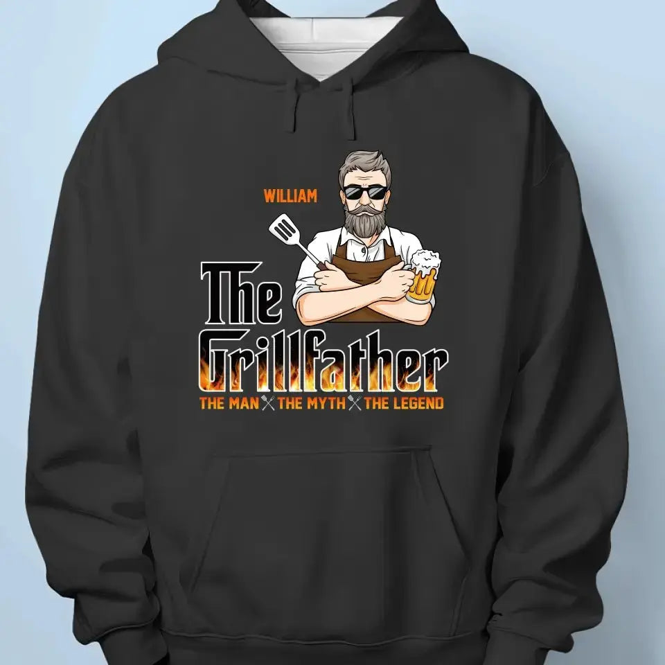 Father - The Grillfather, The Real Master - Personalized Unisex T-Shirt, Hoodie , Sweatshirt Shirts & Tops The Next Custom Gift