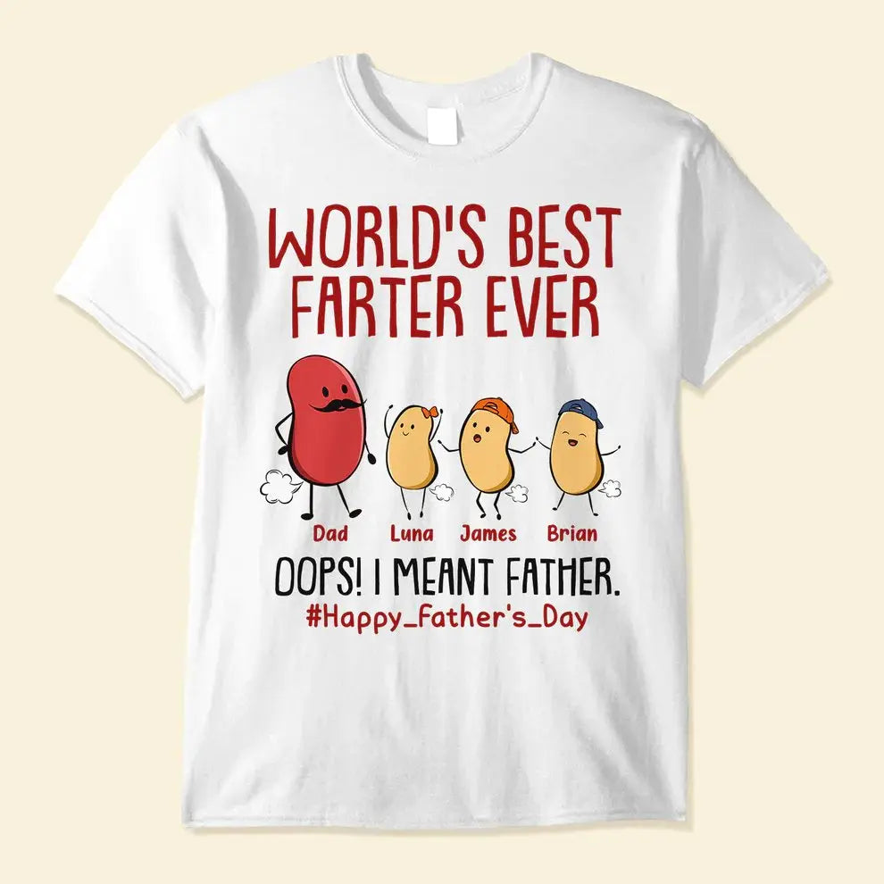 Father - World's Best Farter Ever I Mean Father - Personalized Shirt (VT) Shirts & Tops The Next Custom Gift