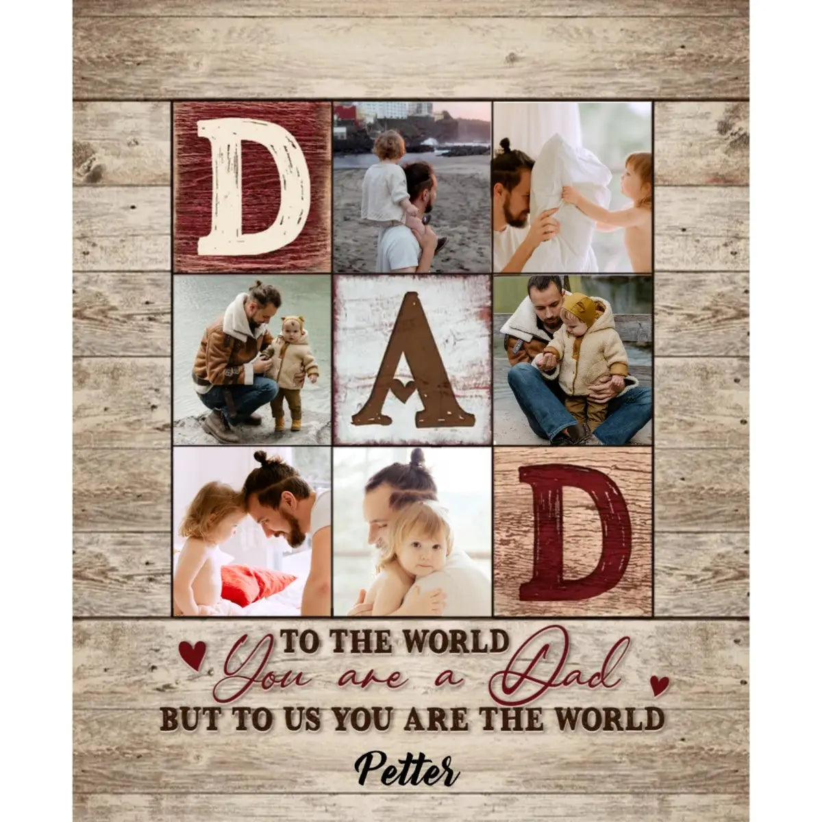 Father's Day - A Son's Hero & A Daughter's Firsr Love - Personalized Poster (TL) Canvas The Next Custom Gift