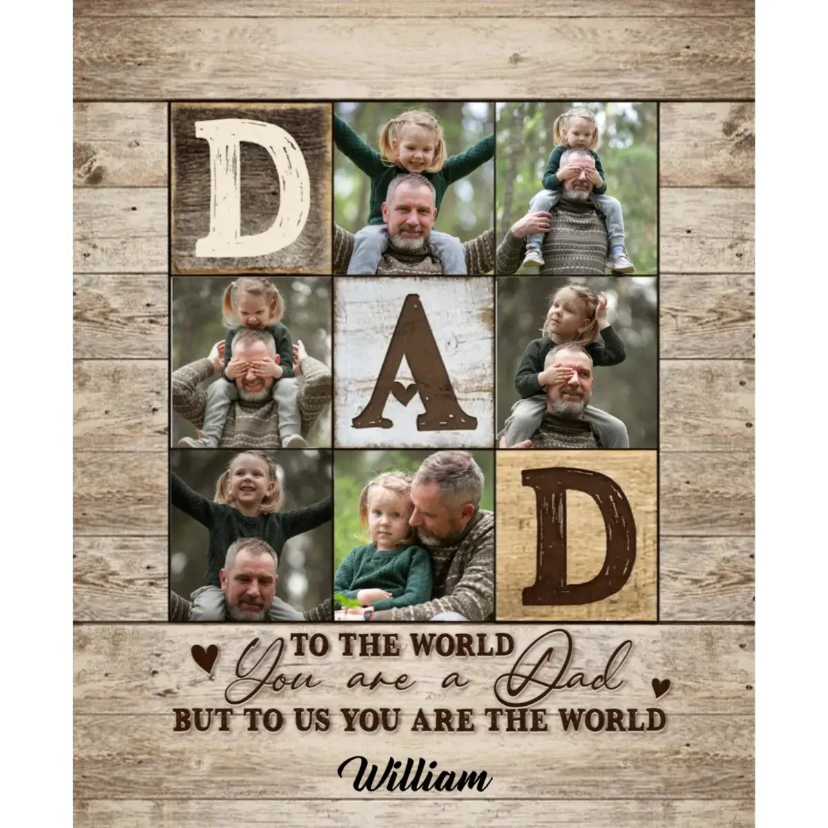 Father's Day - A Son's Hero & A Daughter's Firsr Love - Personalized Poster (TL) Canvas The Next Custom Gift