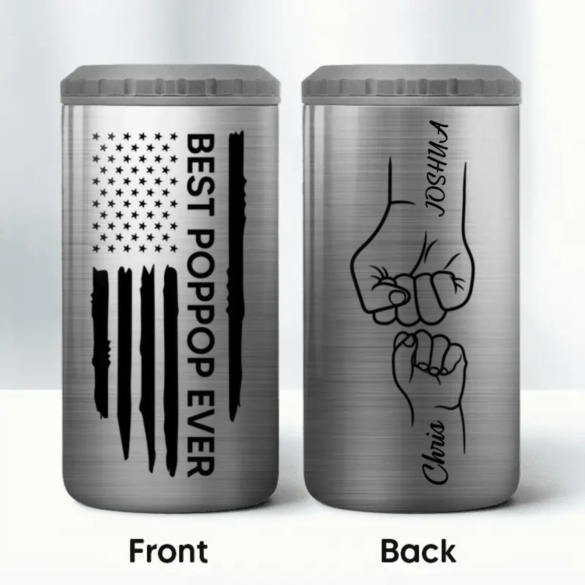 Fatherƒ??s Day - Best Dad Ever - Personalized 4 In 1 Can Cooler Tumbler