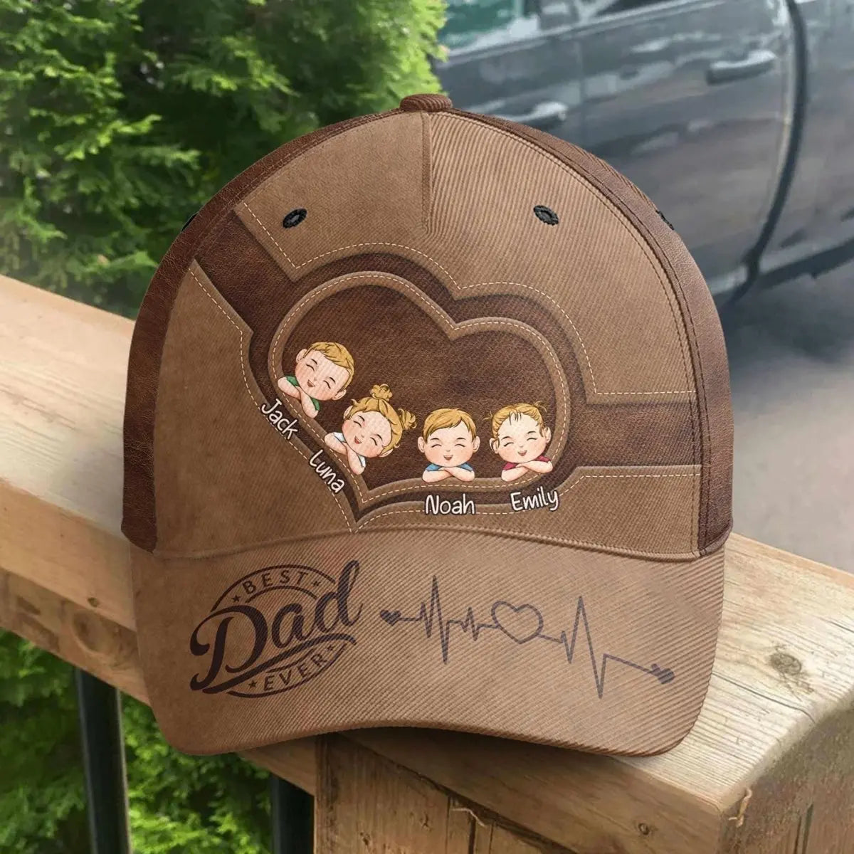 Father's Day - Best Dad Ever - Personalized Classic Cap (HJ) Hat The Next Custom Gift