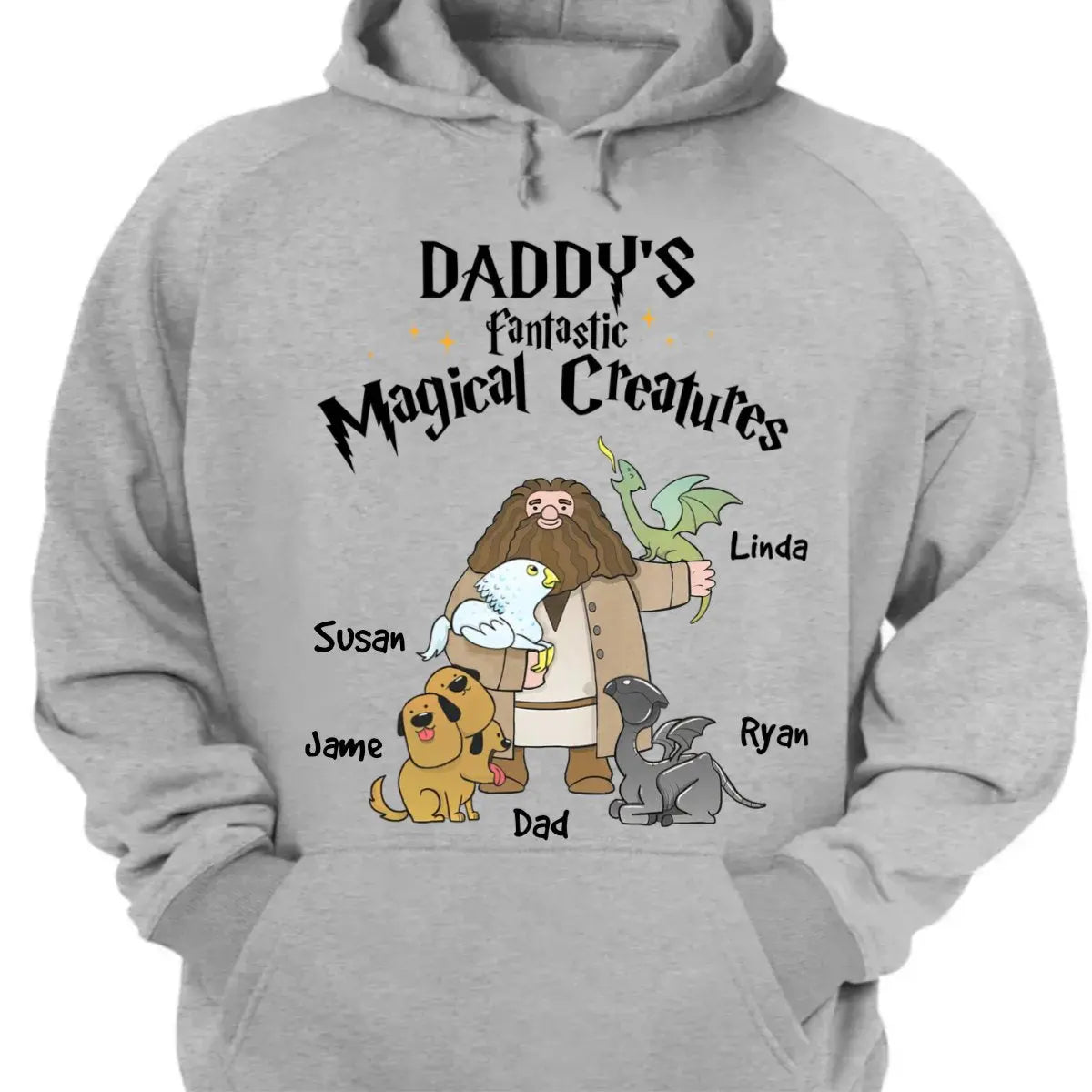 Father's Day - Daddy's Fantastic Magical Creatures - Personalized T-shirt, Hoodie, Sweatshirt Shirts & Tops The Next Custom Gift