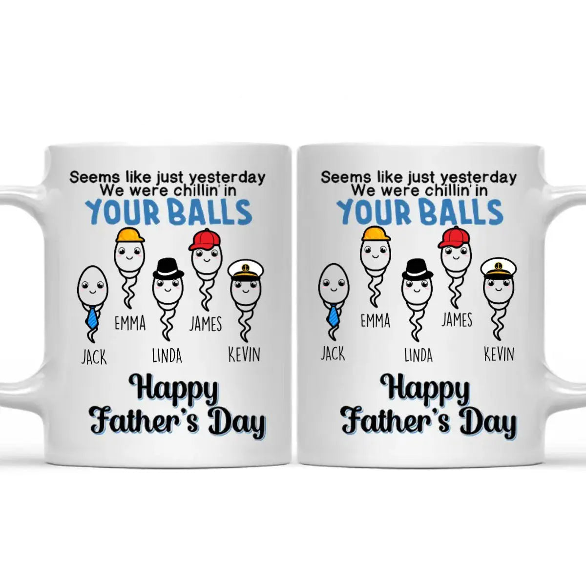 Father's Day - Seems Like Just Yesterday - Personalized Mug mug The Next Custom Gift