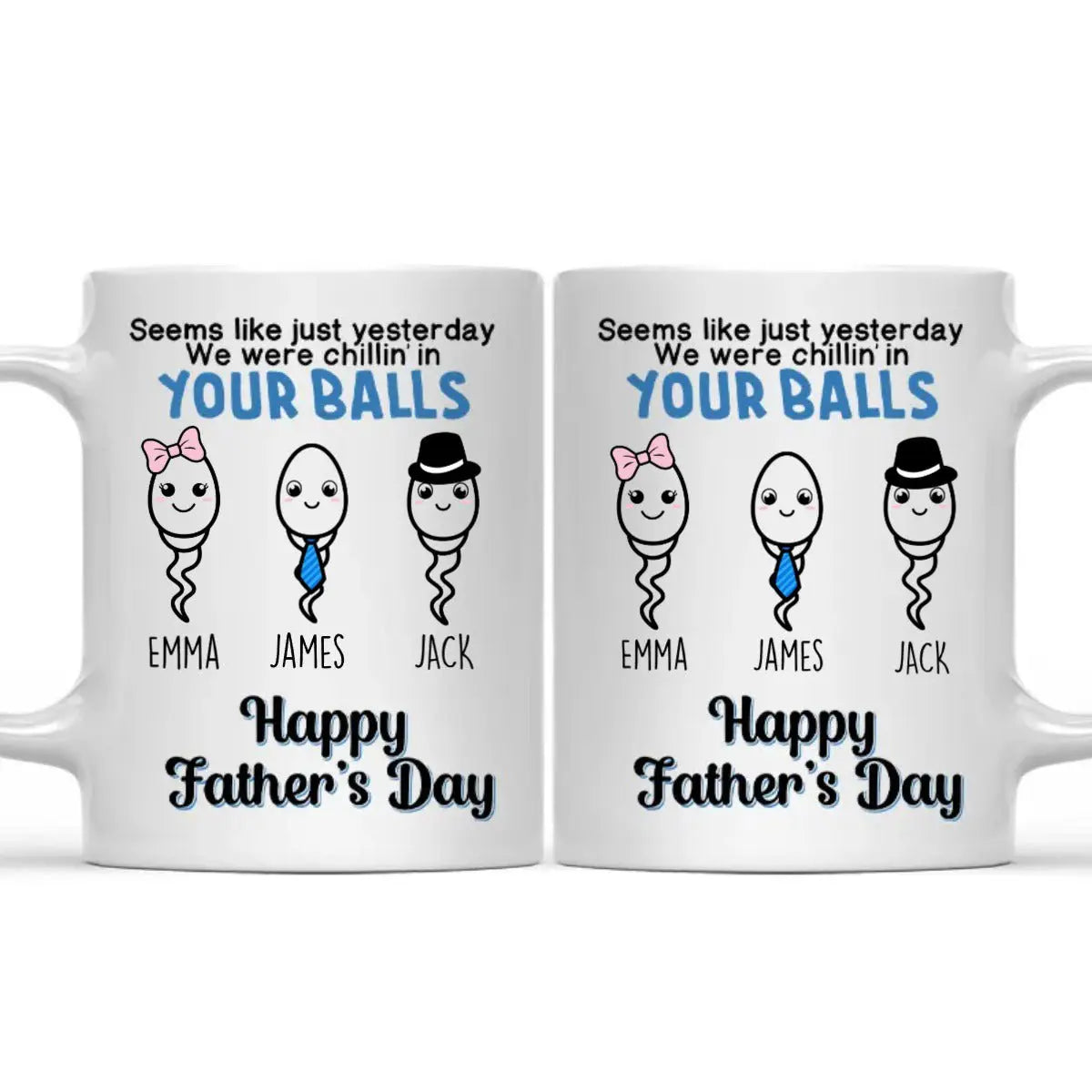 Father's Day - Seems Like Just Yesterday - Personalized Mug mug The Next Custom Gift