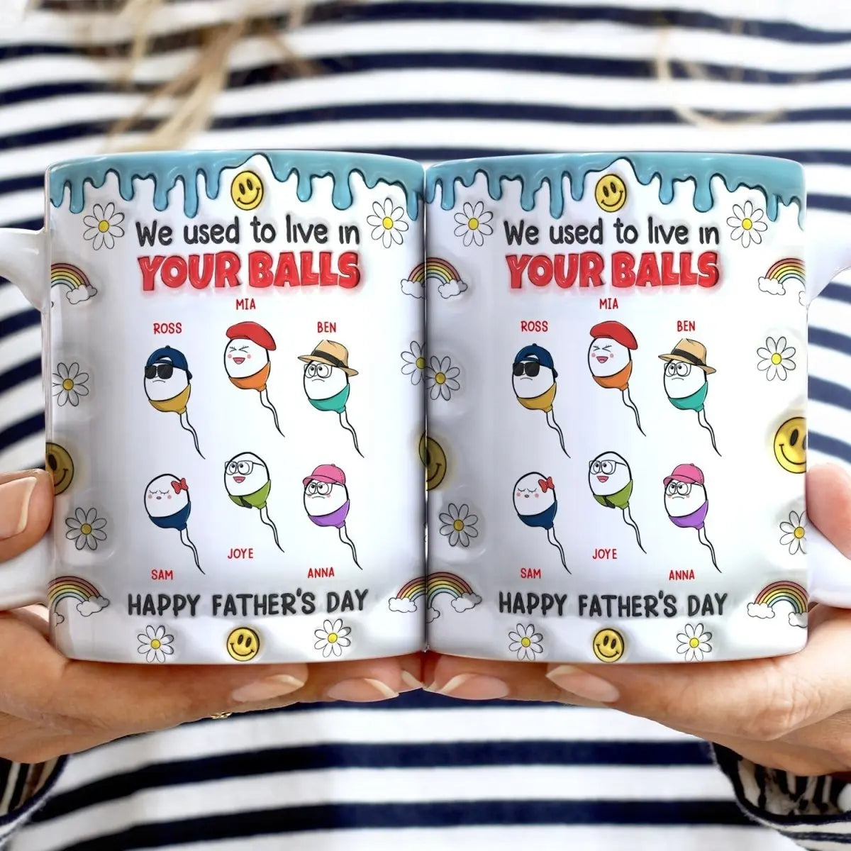 Father's Day - We Used To Lived In Your Balls - Personalized Mug accent mug The Next Custom Gift