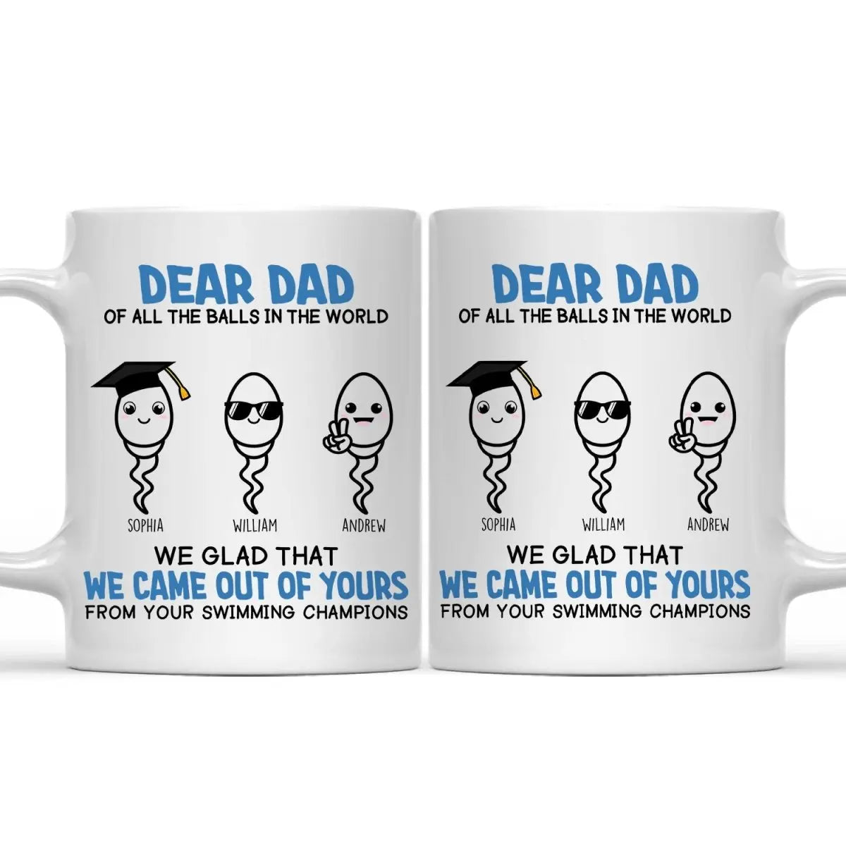 Fathers - Of All The Balls In The World - Personalized Mug mug The Next Custom Gift