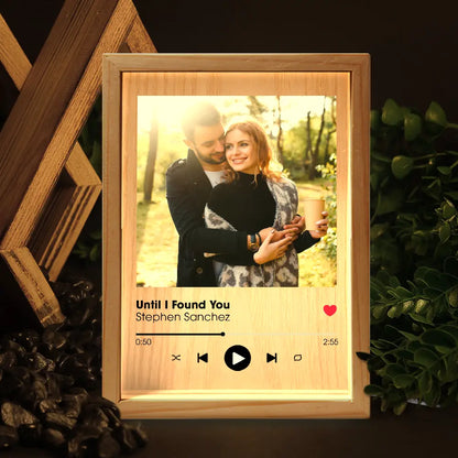 Favorite Song Title - Personalized Photo Frame Light Box - Anniversary Gifts For Her, Him Frame Light Box The Next Custom Gift