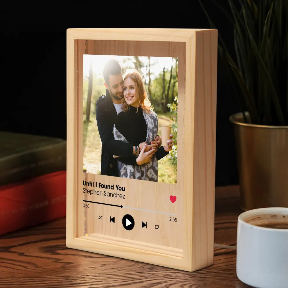 Favorite Song Title - Personalized Photo Frame Light Box - Anniversary Gifts For Her, Him Frame Light Box The Next Custom Gift