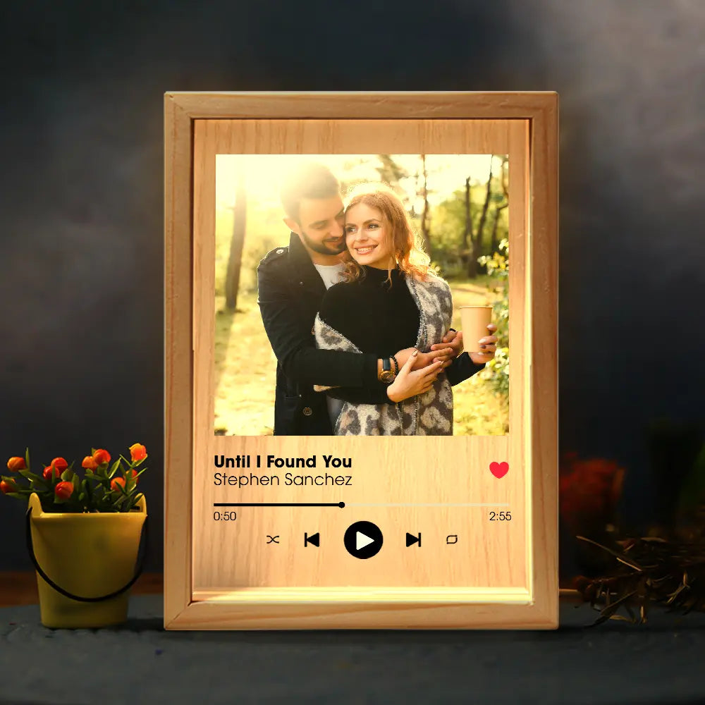 Favorite Song Title - Personalized Photo Frame Light Box - Anniversary Gifts For Her, Him Frame Light Box The Next Custom Gift