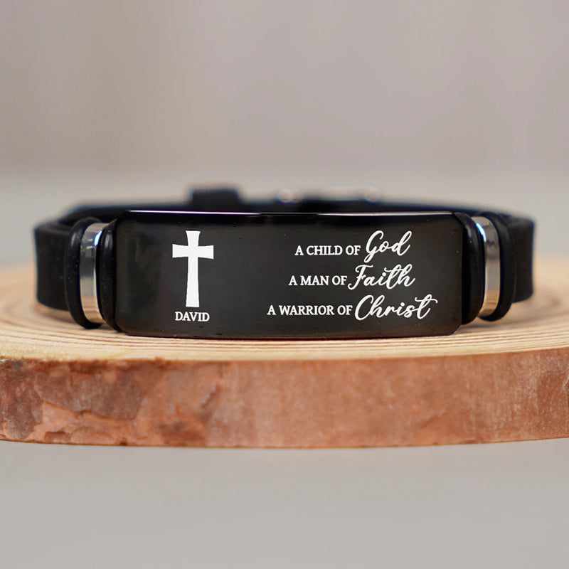 Favorite Bible And Christian Symbol - Personalized Engraved Bracelet