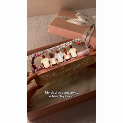 Always With You Blossom Tree Personalized Acrylic Block Plaque LED Night Light, Memorial Remembrance Sympathy Gift